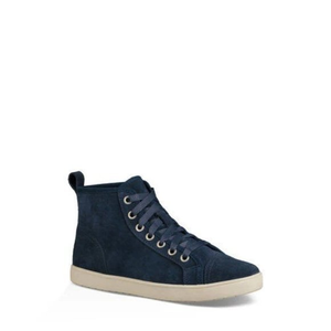 Koolaburra by UGG Women's Kellen High Top Sneakers‎ Suede Comfort Navy Shoes 7